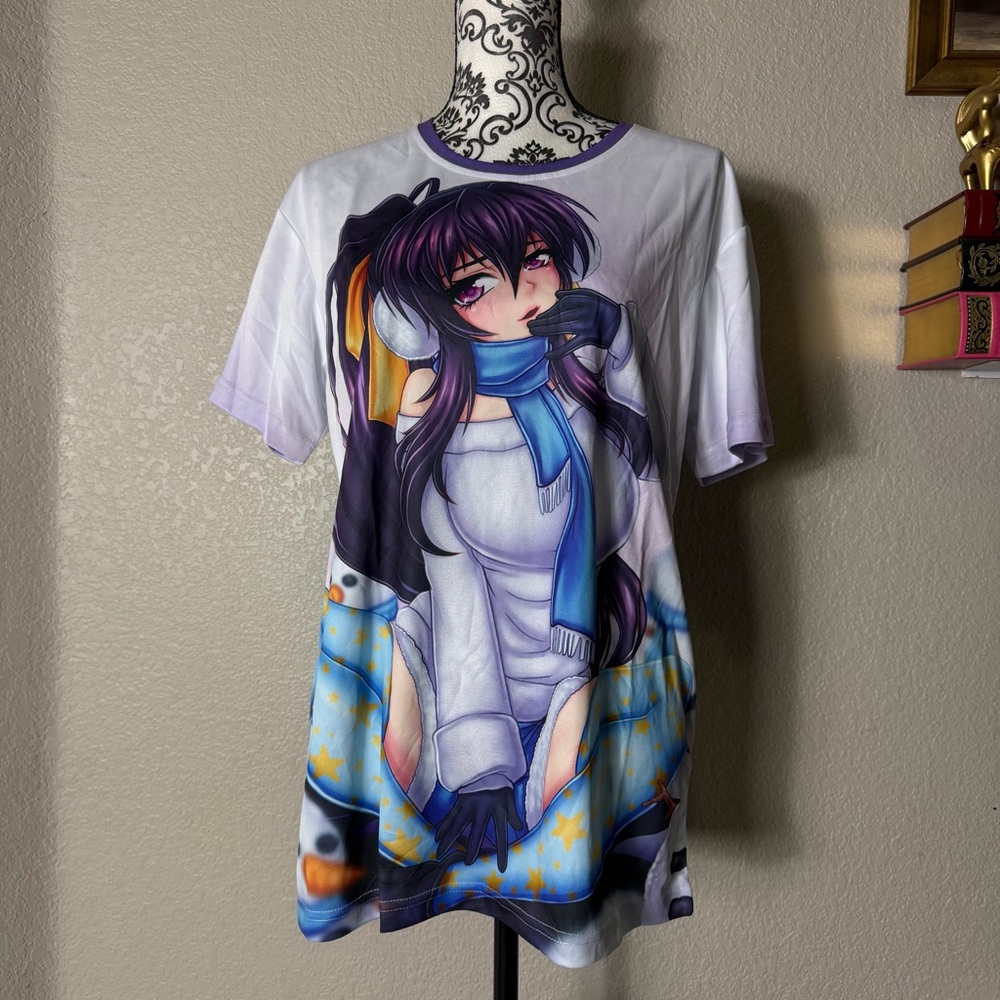 High School DxD "Akeno Snow Day" anime t-shirt